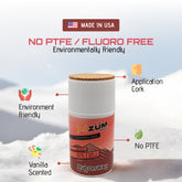 CHILL TEMPS Rub-On Ski/Snowboard/Nordic/Cross-Country Wax 70g, CHILL Temperature, Easy cork applicator, long-lasting performance, secret vanilla scent, Made in USA, PFAS-free, Great quick waxing on the go